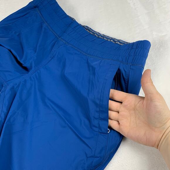 Lululemon Run Dog Runner Pant Womens 8 Limitless Blue Rulu Lined Stretch Glyde - Picture 9 of 14